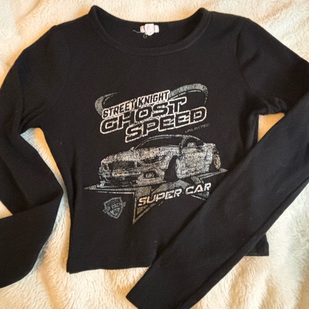 Garage Long-sleeve Crop Top
